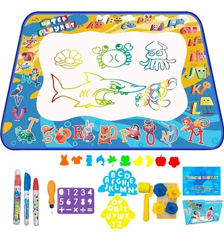 JONRRYIN Alfombra Pintar Agua Niños 100x70 cm, Agua Doodle Esteras Mágicas, Alfombrilla de Dibujo al Agua Reutilizable, Efecto Fluorescente, Juguetes Educativos para 1 2 3 4 5 Años (Dinosaurios JONRRYIN Alfombra Pintar Agua Niños 100x70 cm, Agua Doodle Esteras Mágicas, Alfombrilla de Dibujo al Agua Reutilizable, Efecto Fluorescente, Juguetes Educativos para 1 2 3 4 5 Años (Dinosaurios