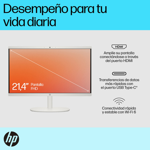 Hp All In One 22-dg0000la Intel Core I3 8gb Ram 512gb Ssd Cashmere White