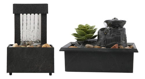 2x De Cascada Feng Shui Meditación Fuente De Cascada