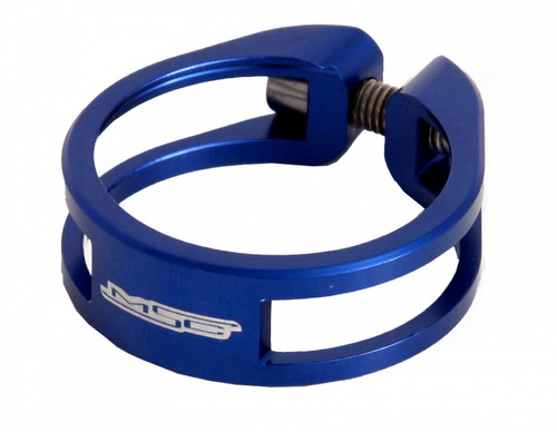 Abrazadera De Tija T. Titanio Para Bicicleta Msc Azul 31.8mm