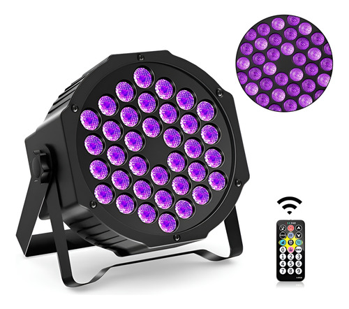 Foco De 36 Led Uv Negro Luz Dmx Fiesta Fluor