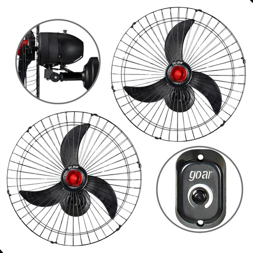 Kit 2 Ventilador Parede Osc Goar 70cm Bivolt 270w Industrial