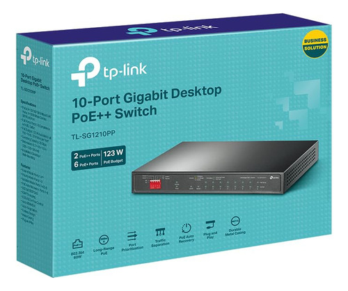 Switch Tp-link Gigabit Ethernet Tl-sg1210pp 10puertos 20gbit