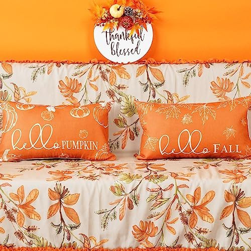Onway Fundas De Almohada De Otoño, 12 X 20, Juego De 2, Deco