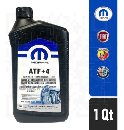 Imagen 1 de 3 de Aceite Atf+4 / Psf+4 Mopar Para Transmision Automatica Fiat 