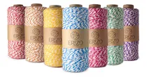 Comprar Rollo De Hilo Algodon Bicolor Estilo Baker Twine 250gr Aprox
