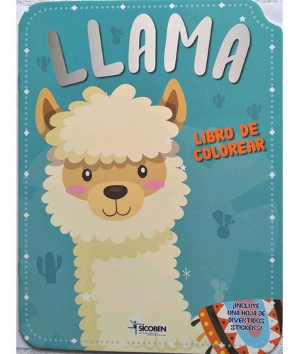 Libro Infantil De Colorear Y Stickers - Llama