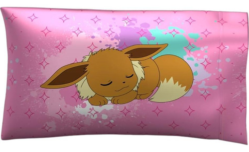 Funda De Almohada Satén Pokemon Chica Franco 20x30 Cm