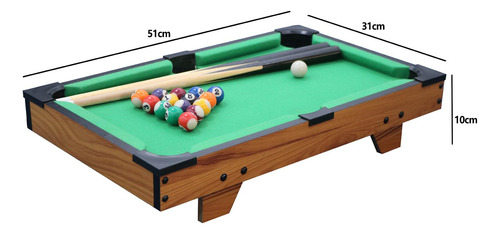 Juego De Snooker Bolas Mini Table Top Pool Billar Regalo