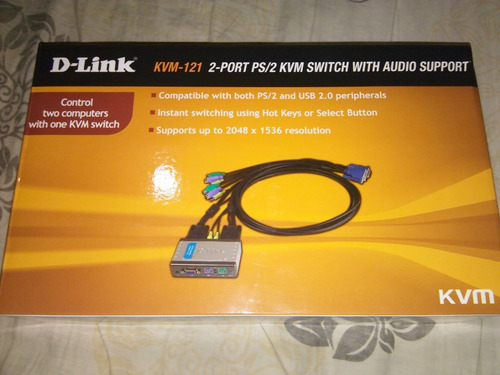 Imagen 1 de 5 de D-link Kvm-121 Ps2 Switch 2p Audio