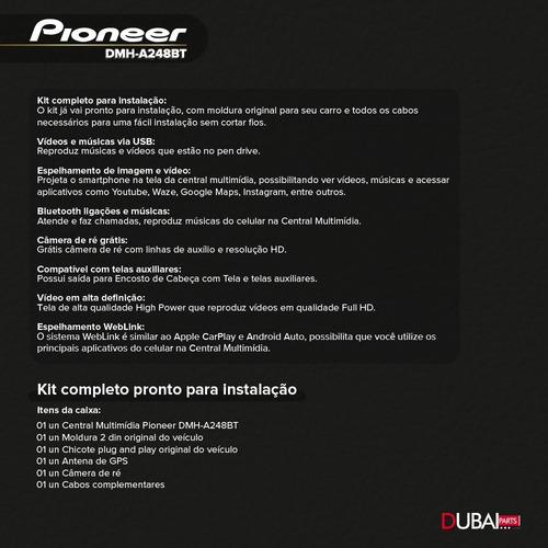 Central Multimidia Pioneer Mitsubishi L200 Triton 2013
