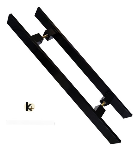 Puxador Porta Quadrato Preto 1m Total X 80cm Entre Furos