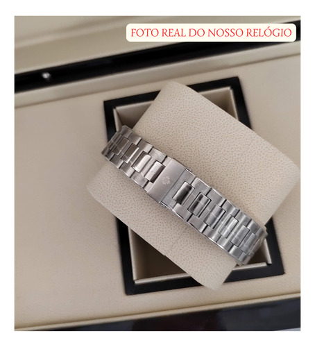 Relogio Patek Nautilus Automático Mostrador Azul Prateado Prateado Prateado Azul