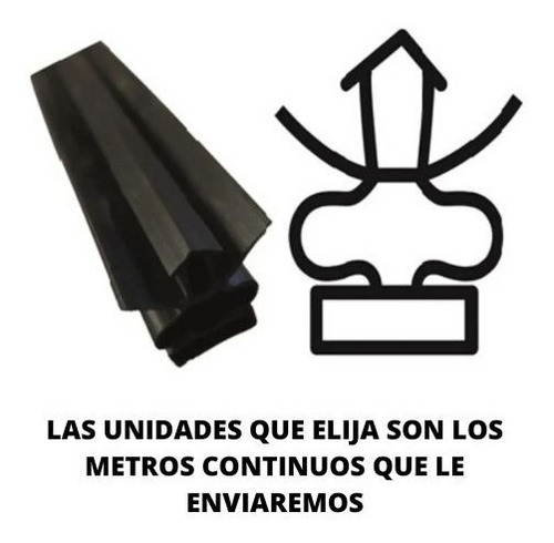 Imagen 9 de 10 de Empaque Puerta Refrigerador Perfil Ceja Arpon Negro Vta X Mt