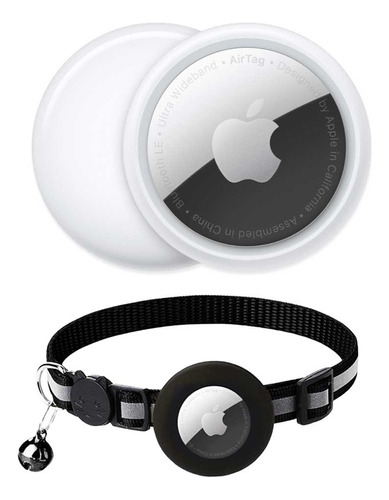 Apple Airtag Unidad + Collar De Gato Reflectivo Con Soporte