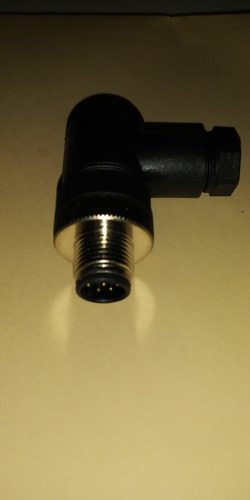 Conector Curvo 90° Macho 8 Pines M12 Diámetro