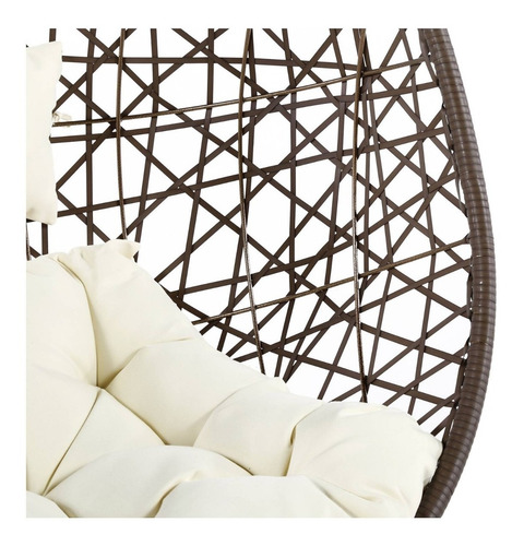 Imagen 7 de 7 de Silla Sillón Colgante De Ratan Para Jardín Terraza