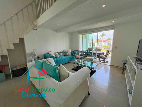 Cad Diamante Lakes Zafiro 316. Terraza Con Vista A Los Jardines Y Albercas
