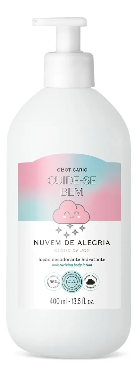 Loção Hidratante O Boticário Cuide-se Bem Nuvem de Alegria