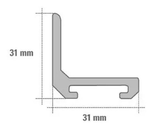 Conector Lateral De Pared | Riel Ducasse U-21 X 30mm (par)