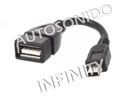 Adaptador Mini Usb A Usb Hembra Pendrive Radio Vehiculo