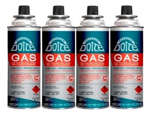 Gas Butano 4 Unidades 227grs Doite