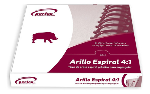 Perfex Arillo Espiral Color Negro Paso 4:1 (22mm) 35pzas