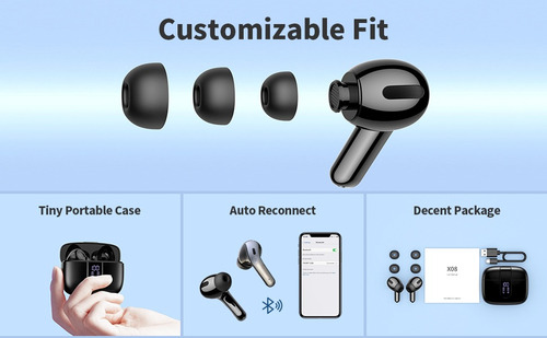 Tagry X08 True Wireless Earbuds Audífonos Inalámbricos