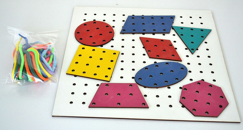Imagem 3 de 4 de Prancha Geometrica Alinhavos Mdf