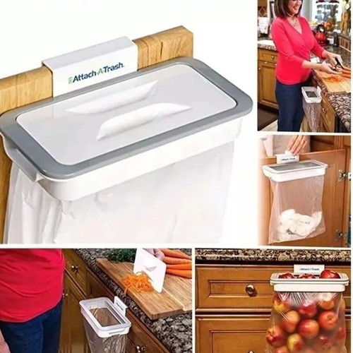 Imagen 2 de 4 de Basurero Papelera Plegable Portátil Ergonómica Cocina Puerta