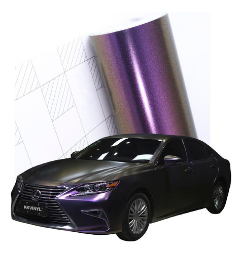 Vinil Automotriz Camaleón Morado Dorado  1m X 1.52