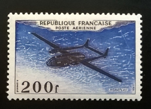 Francia Aviones, Sello Aéreo Yv. 31 Noratlas Mint L11836