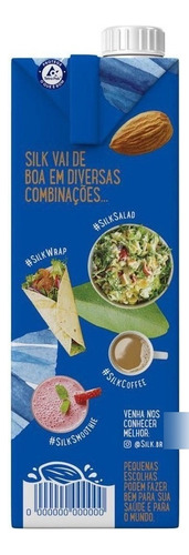 Bebida Vegetal Silk À Base De Amêndoa Zero Açúcar Caixa 1 L