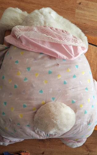 Muñeco Peluche Almohadon Infantil Coneja Gigante Liquido! Rosa Claro (Usado)
