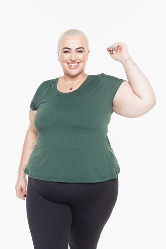 Imagem 5 de 7 de Blusa Aerodry Plus Size Feminina Wondersize Verde