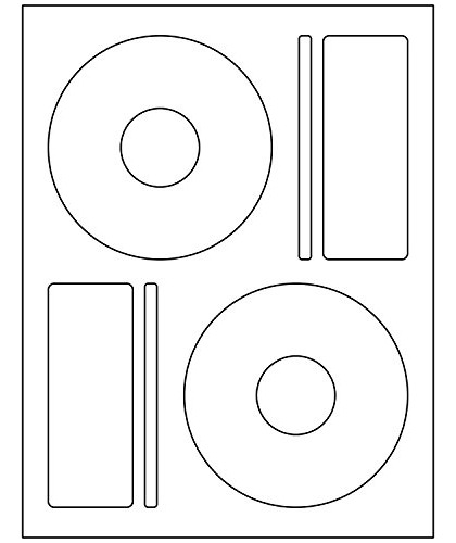 200 Etiquetas De Cd/dvd Compatibles Memorex. Estilo Cen...