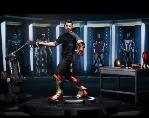 Hot Toys Iron Man 3 Tony Stark Armor Testing Workshop Mms191