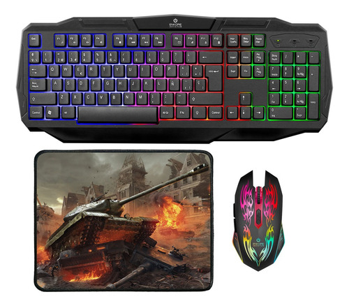 Kit Gamer Invictus Teclado + Mouse + Pad