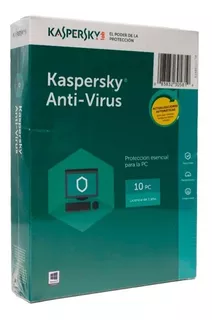 Licencia Kaspersky Anti Virus Un Año / 10 Usuarios / Fisica