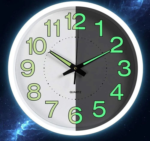 Imagen 1 de 10 de Reloj De Pared, 12 In 30 Cm Moderno Luminoso Digital Reloj