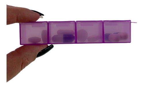 Imagem 9 de 10 de Caixa Porta Comprimidos Medicamento Dia Semanal 28 Compartim