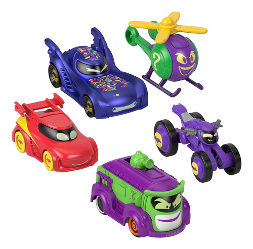 Fisher Price Batwheels: Paquete De 5 Vehiculos Confetti