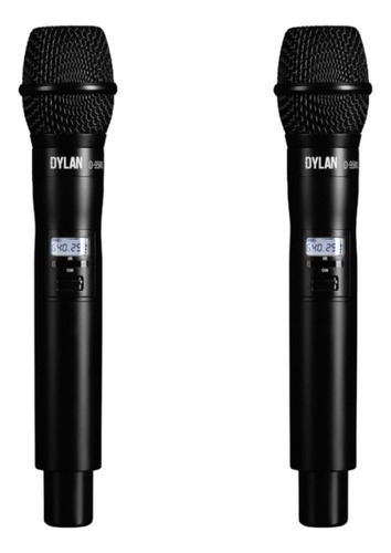 Microfone Sem Fio Duplo Dylan D 9500 Uhf True Diversity