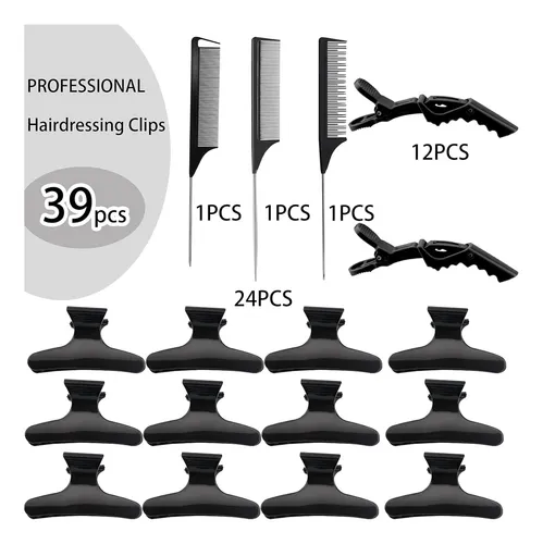 Juego De Pinzas Jelyne, Modelos Variados, Con Peine, Abs