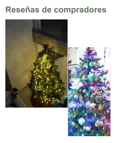 Guirnalda De 400 Luces Led 110v Para Árbol Navidad 8 Modos