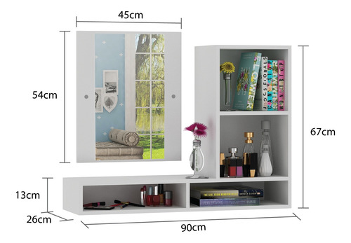 Imagen 2 de 5 de Juego De Baño Repisa Estantería Mueble Sin Bacha