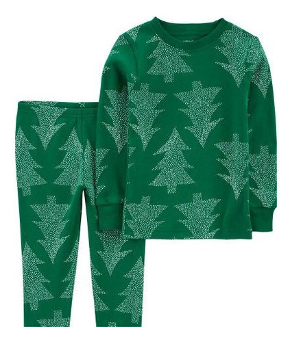 Carters Pijama De 2 Piezas  Diseño De Árbol De Navidad T12m