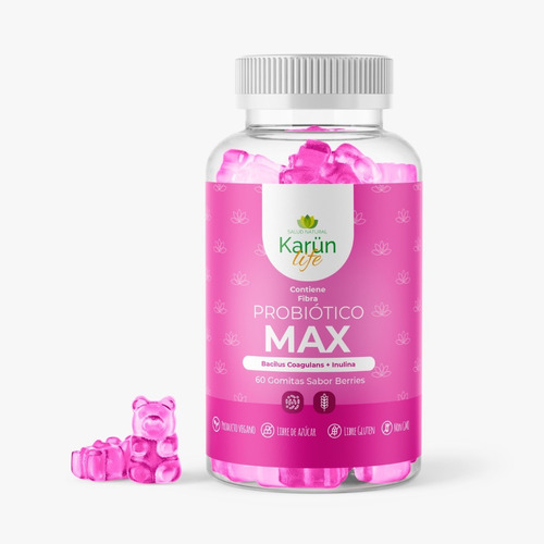 Probióticos Max | Bacilus Coagulans + Inulina  | 60 Gomitas