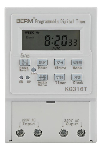 Mini Ac 220v 1w 25a Temporizador Digital Interruptor Program