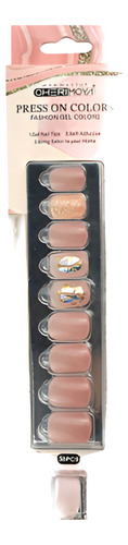 Press On Tips Autoadhesivo Cuadradas Cherimoya 30u Zh028 Zh028